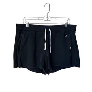 Champion Black Sweat Shorts - Large